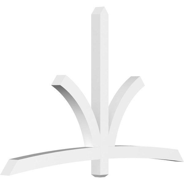 Ekena Millwork Davenport Architectural Grade PVC Gable Bracket, 84"W x 52 1/2"H x 4"D x 4"F, 15/12 Pitch GBP084X53X0404DAV00 - main